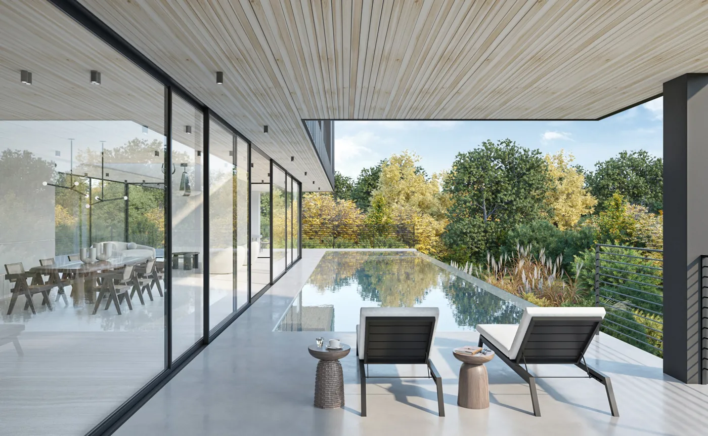 Slimline, pool view
